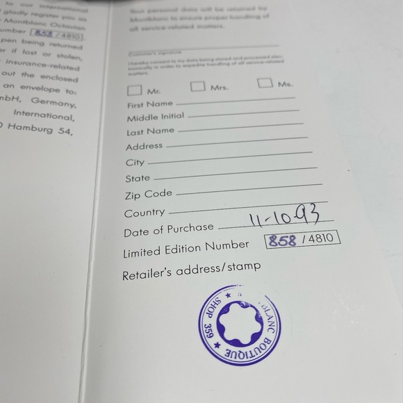 MONTBLANC OCTAVIAN PATRON OF ARTS LE 858/4810 PEN - Picture 11 of 14